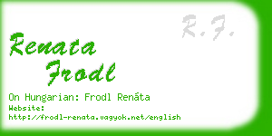 renata frodl business card